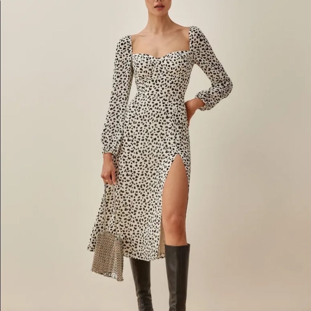 Reformation Shelby Dress in Ocelot, size 0